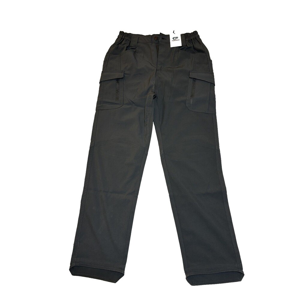 Flexcamo Tactical Men's Cargo Pants Green Stretch Hiking Outdoor Trousers Sz 28S